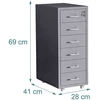 Relaxdays Ritinė dėžė, plieninė, užrakinama, sandėliavimui