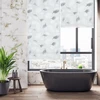 Relaxdays Pilka ritininė žaliuzė su lapų raštu