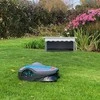 Relaxdays Robotinės vejapjovės stogelis medinis
