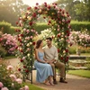 Relaxdays Rose Arbour Suoliukas Juodas Metalas