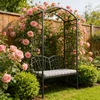 Relaxdays Rose Arbour Suoliukas Juodas Metalas