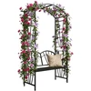 Relaxdays Rose Arbour Suoliukas Juodas Metalas