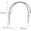 Relaxdays Rose Arch 105x100x21 cm Juodas plienas