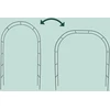 Relaxdays Rose Arch 195x140x38 cm Juodas plienas