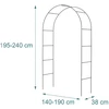 Relaxdays Rose Arch 195x140x38 cm Juodas plienas