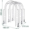 Relaxdays Rose Trellis 3-arkių juodas metalas