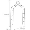 Relaxdays Juoda rožių arka 255 cm aukščio