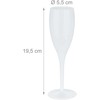 Kodustaar 6 plastikinių šampano taurių rinkinys 100 ml