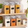 Relaxdays Sausų produktų dėžės su 4 krypčių užraktu, sudedamos, su pylimo funkcija