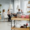Relaxdays 3 lygių bambukinis serviravimo vežimėlis
