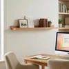Relaxdays Siaura riešutmedžio sieninė lentyna