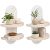 Relaxdays Sieninės lentynos, 2 vnt., boho stiliaus, medis