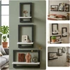 Relaxdays Sieninės lentynos rinkinys 3 vnt., MDF, metalas, tvirtinamos prie sienos, saugojimo sistema