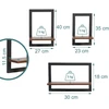Relaxdays Sieninės lentynos rinkinys 3 vnt., MDF, metalas