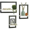 Relaxdays Sieninės lentynos rinkinys 3 vnt., MDF, metalas, tvirtinamos prie sienos, saugojimo sistema