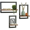 Relaxdays Sieninės lentynos rinkinys 3 vnt., MDF, metalas