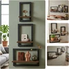 Relaxdays Sieninės lentynos rinkinys 3 vnt., MDF, metalas