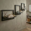 Relaxdays Sieninės lentynos, rinkinys iš 3 vnt., MDF, metalas