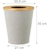 Relaxdays Šiukšliadėžė, apvali, 35x30.5 cm, ruda