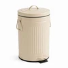 Relaxdays Šiukšliadėžė su pedalu, apvali, retro stiliaus, 12 l