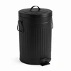 Relaxdays Šiukšliadėžė su pedalu, apvali, retro stiliaus, 12 l
