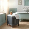 Relaxdays Skalbinių kėdutė, riešutmedžio mediena