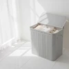 Relaxdays Bambukinė skalbinių dėžė su dangčiu