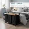 Relaxdays Skalbinių rūšiuoklė, 3 maišai, lentyna, šviesiai ruda, juoda, laikymas