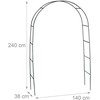 Kodustaar Metalinis rožių arkinis treliažas 240 cm