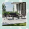 Lauko baldų komplektas Relaxdays Sodo baldų komplektas 4 dalių, rotango, lauko, atsparus oro sąlygoms