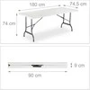 Lauko baldų komplektas Relaxdays Sodo baldų komplektas, 74x180x74.5 cm, balta
