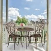 Lauko baldų komplektas Relaxdays Sodo bistro komplektas, 65x60 cm, Aliuminis