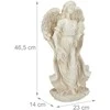 Relaxdays Sodo figūrėlė, stovinti angelas, 46,5x23x14 cm, balta