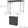 Relaxdays Sodo stalas, 120x60x91 cm