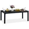 Relaxdays Sodo stalas, 39x98x48 cm, juodas, plastikas ir plienas