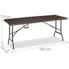 Relaxdays Sodo stalas, 73x180x74 cm, rudas