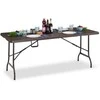 Relaxdays Sodo stalas, 73x180x74 cm, rudas