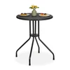 Relaxdays Apvalus sodo stalas rotango stiliaus