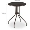 Relaxdays Sodo stalas, 74x60 cm, rudas