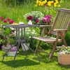 Relaxdays Sodo stalas pilko rotango stiliaus