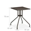 Relaxdays Sodo stalas, 75x61x61 cm, rudas