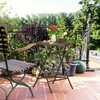Relaxdays Sulankstomas sodo stalas su rotango imitacija