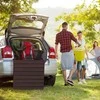 Relaxdays Sodo stalas, sulankstomas ir ištraukiamas, plastikas ir plienas