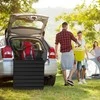 Relaxdays Sodo stalas, sulankstomas išskleidžiamas, plastikas, plienas