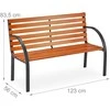 Relaxdays Sodo suoliukas, 123x56x83.5 cm, rudas ir juodas