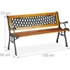 Relaxdays Sodo suoliukas, 73x125x52 cm, ruda