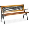 Relaxdays Sodo suoliukas, 73x125x52 cm, ruda
