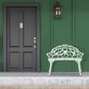 Relaxdays Sodo suoliukas su rožėmis baltai-žalias