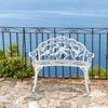 Relaxdays Sodo suoliukas, 78x98x57 cm, balta