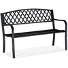 Relaxdays Metalinis sodo suoliukas su pintu dizainu